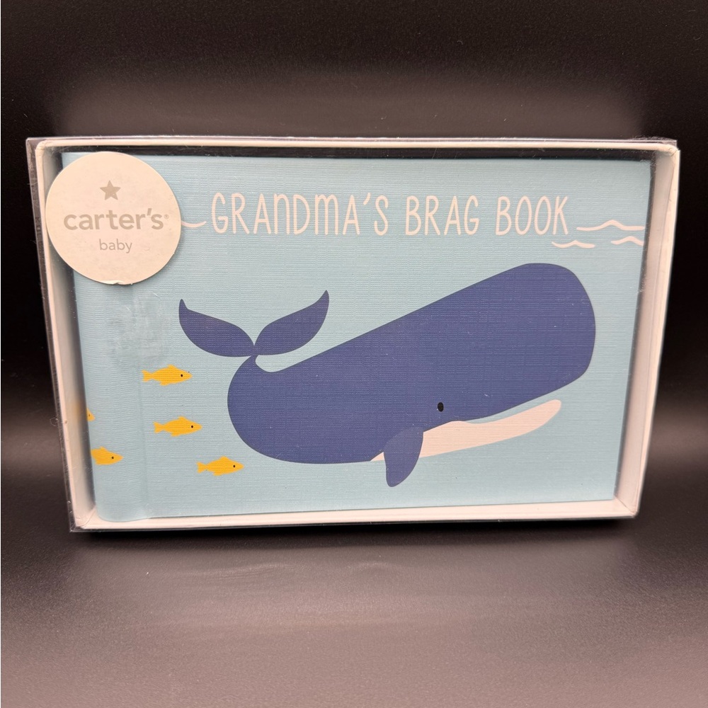 Carter's Blue and Yellow Whale Grandmas Brag Book Holds 20 Photos